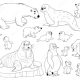 Arctic animals coloring page