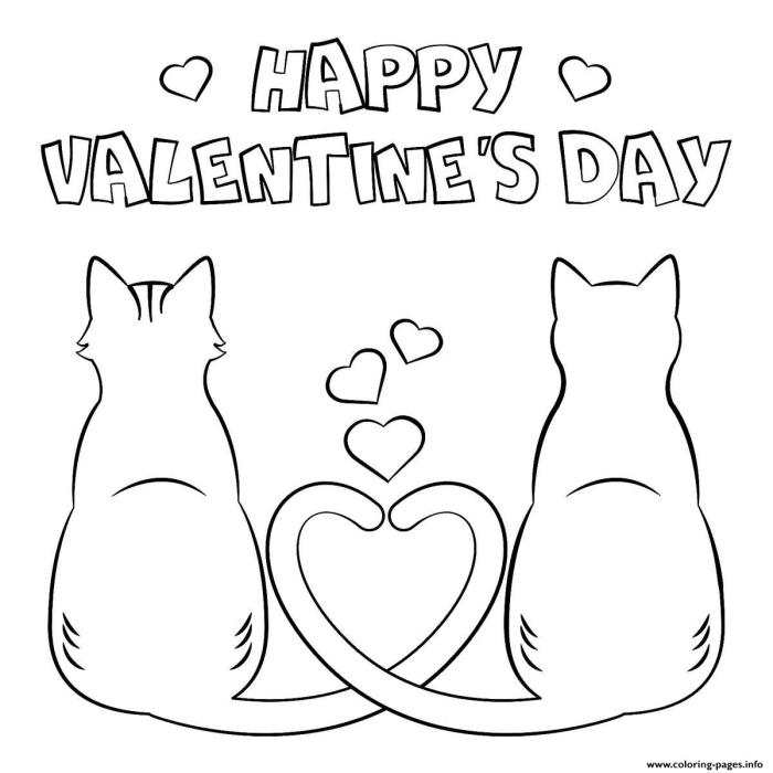 Animal valentine coloring pages