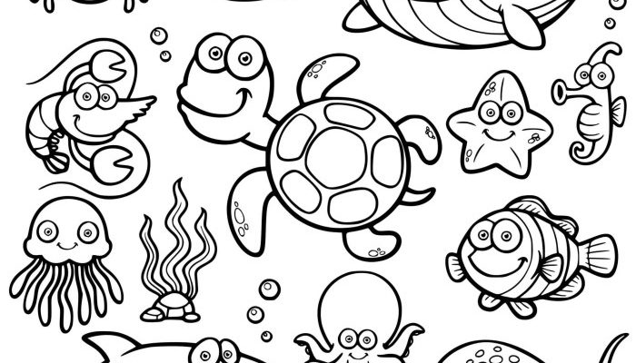 Ocean Animal Coloring Sheet Fun for All Ages