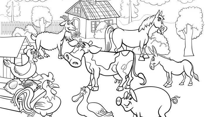 Free Printable Coloring Pages of Farm Animals