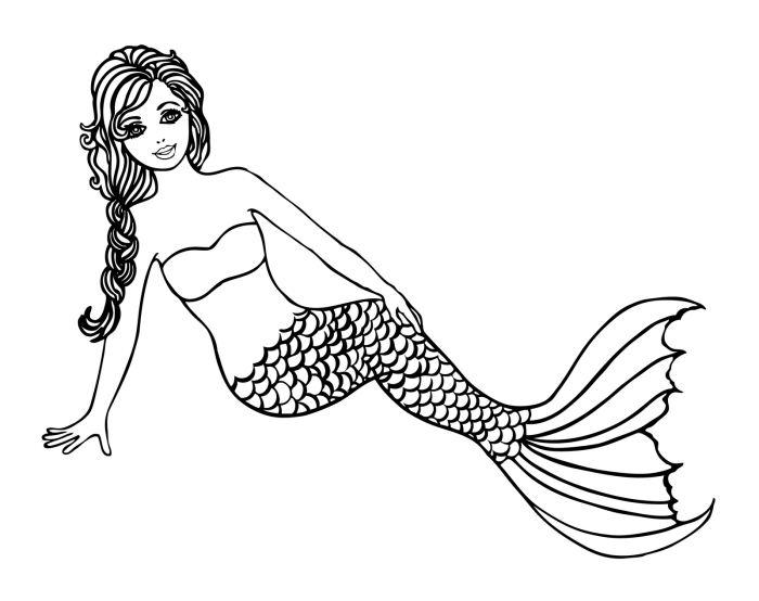 Anime mermaid coloring pages