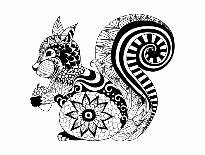 Mandala animal coloring sheets