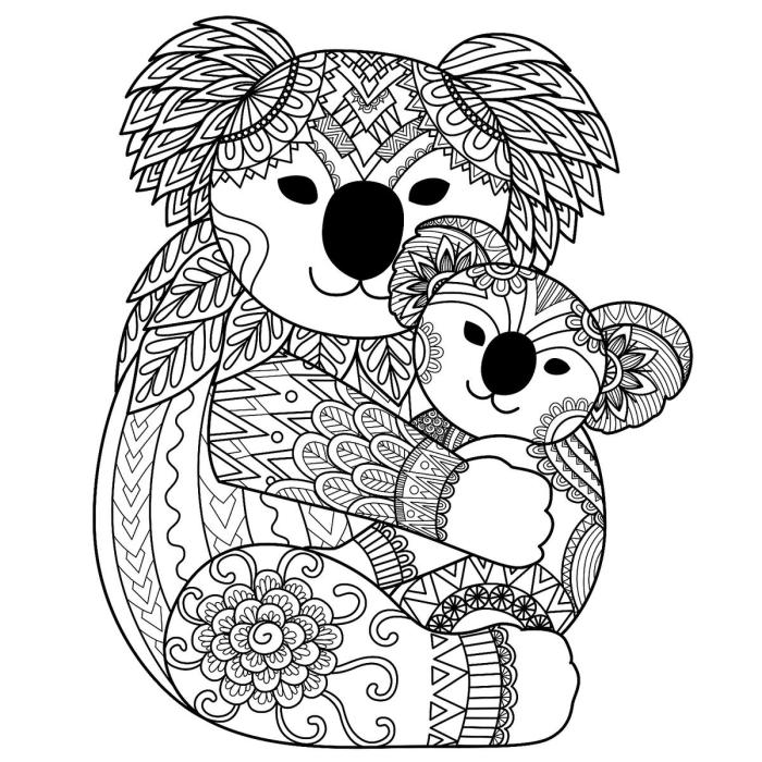 Detailed animal coloring pages