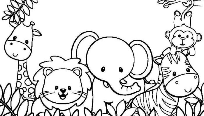 Zoo Animals Coloring Sheet A Comprehensive Guide