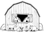 Free Coloring Pictures of Farm Animals