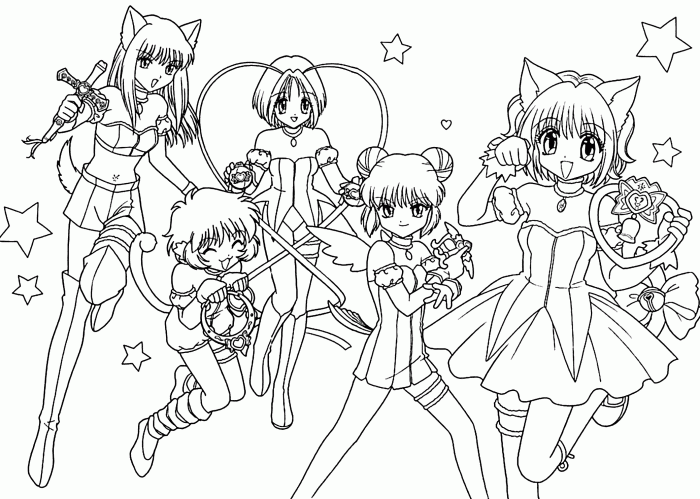 Coloring pages of anime