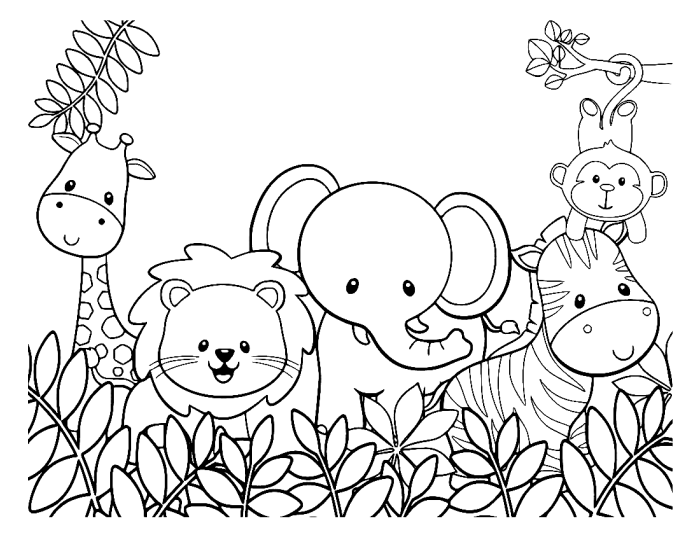 Zoo coloring animals pages entitlementtrap