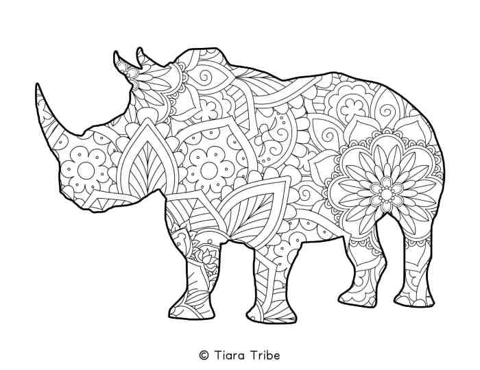 Mandala coloring pages animals