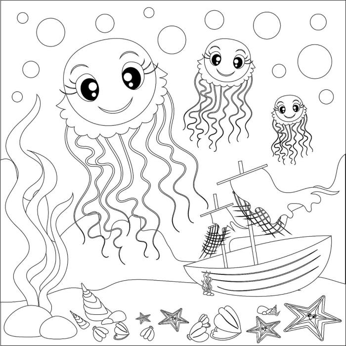 Ocean animals coloring sheets