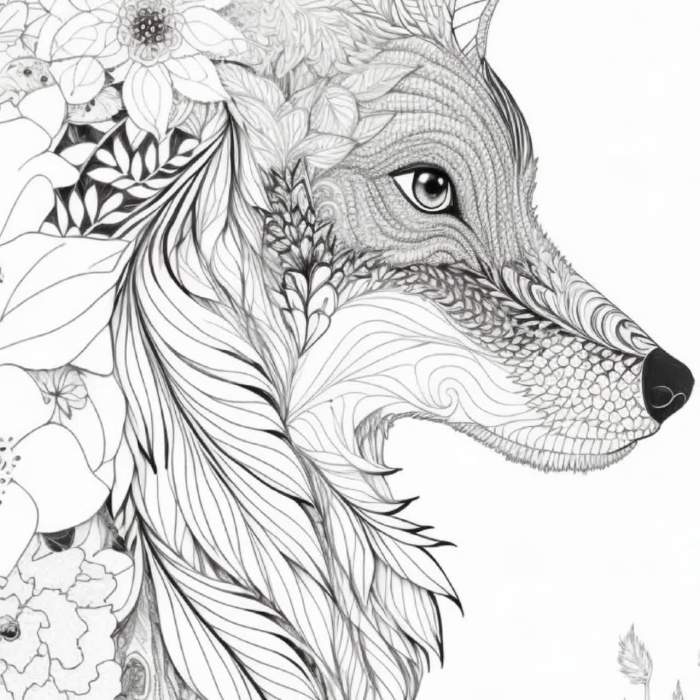 Difficult coloring pages of animals