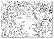 Coloring Pages of Jungle Animals A Wild Adventure