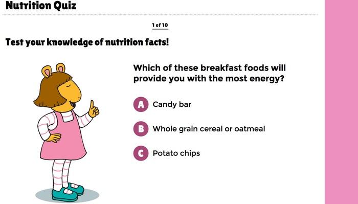 Ernährungs-quiz mit lösungen kinder