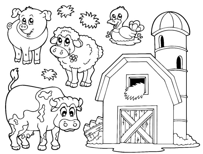 Free printable coloring pages of farm animals