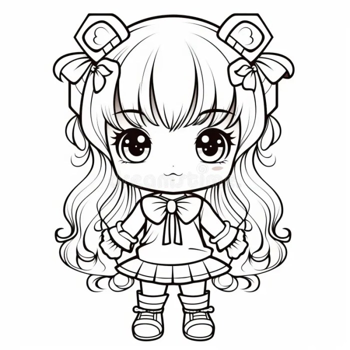 Coloring pages of chibi anime