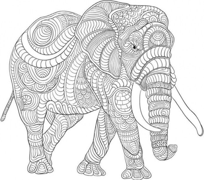 Difficult coloring pages of animals