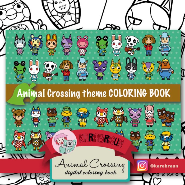 Animal crossing coloring book