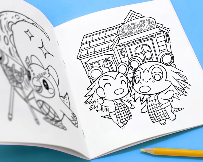 Animal crossing coloring book