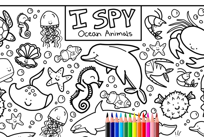 Sea animals coloring pictures