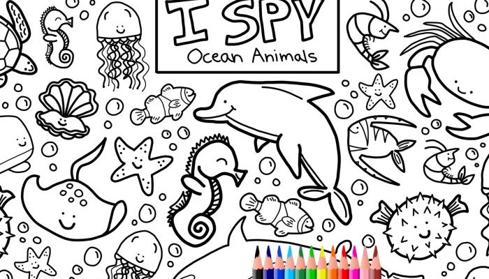 Sea Animals Coloring Sheet A Submerged World