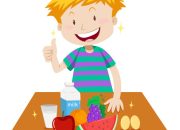 Kind gesunde Ernährung Clipart Bilder für gesunde Kinder