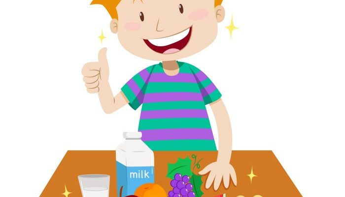 Kind gesunde Ernährung Clipart Bilder für gesunde Kinder