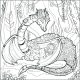 Mythical animal coloring pages