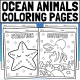 Coloring page of ocean animals