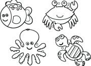 Ocean Animals Coloring Page Dive into Fun!