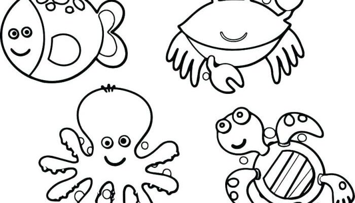 Ocean Animals Coloring Page Dive into Fun!