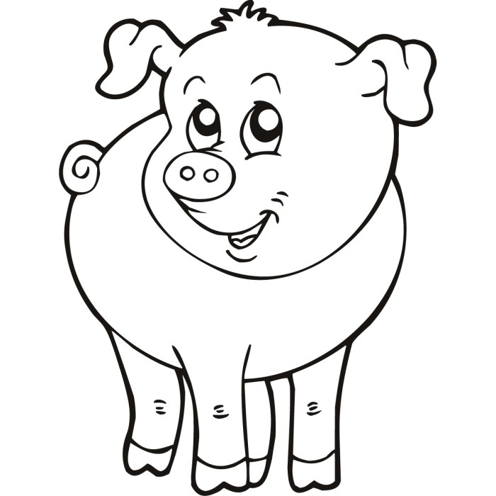 Printable coloring pictures of farm animals