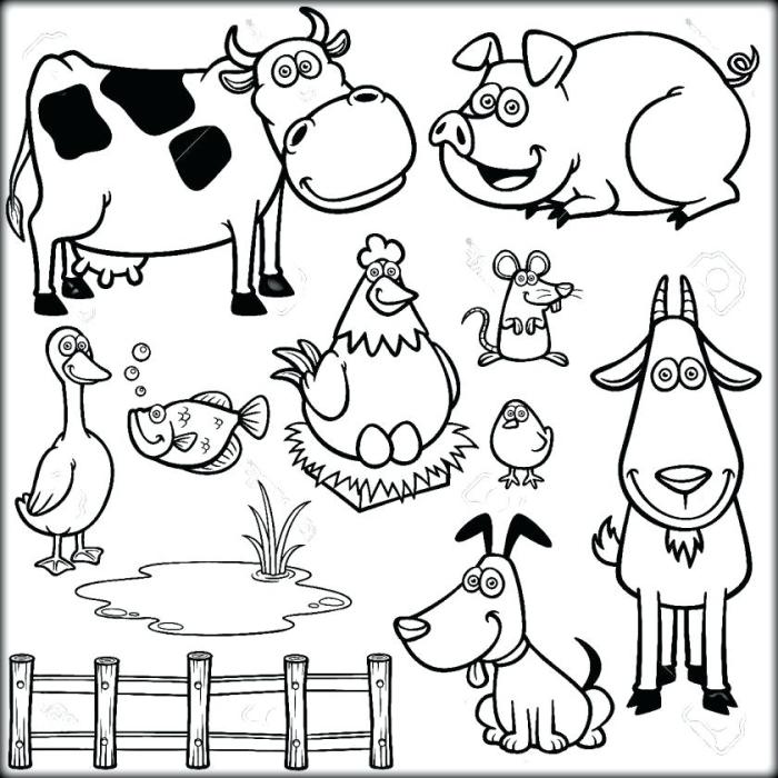 Preschool animal coloring pages