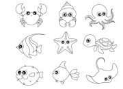 Sea Animals Coloring Pictures Dive into Creativity