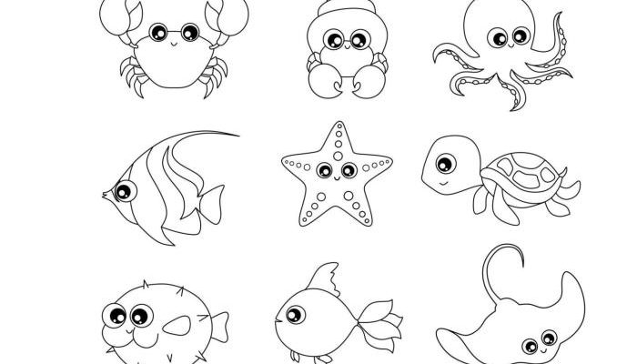 Sea Animals Coloring Pictures Dive into Creativity