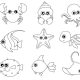 Sea animals coloring pictures