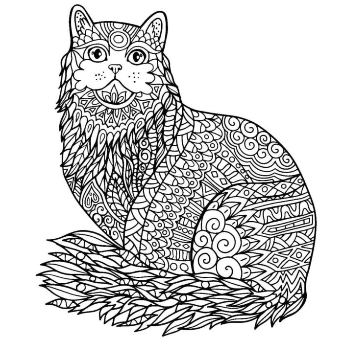 Difficult coloring pages of animals