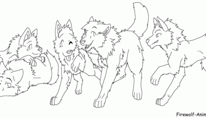 Anime Wolf Coloring Sheets A Howling Good Time