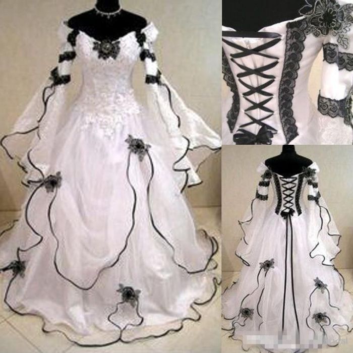 Plus size black wedding dress