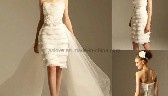 Wedding Dress with Removable Train