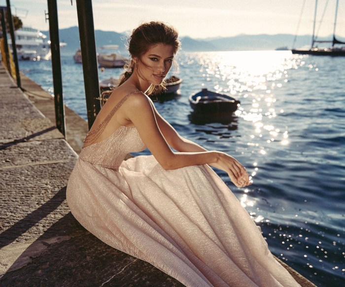 Wedding dress in the beach