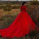 Wedding dress red colour